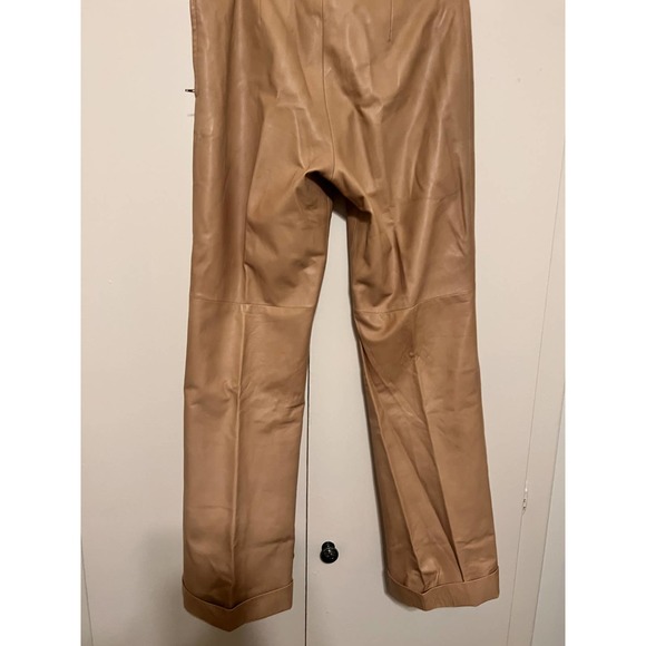 Danier Soft Leather Pants Women's Size 8 camel color - Picture 3 of 5